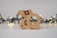 ABC Christmas Set. Wooden Montessori Alphabet Toy