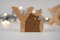 ABC Christmas Set. Wooden Montessori Alphabet Toy