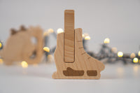 ABC Christmas Set. Wooden Montessori Alphabet Toy
