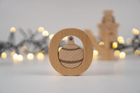 ABC Christmas Set. Wooden Montessori Alphabet Toy